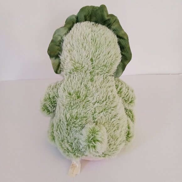 Dan Dee Dinosaur Baby Triceratops Green Plush Bow Tie Stuffed Animal Toy 17" - Picture 6 of 10